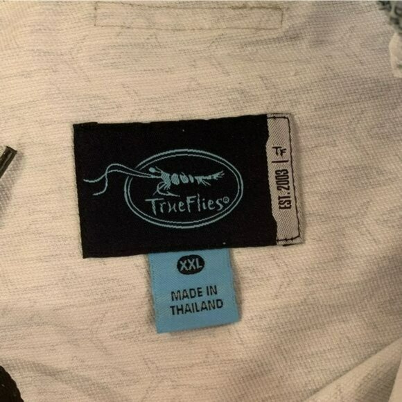 True flies men’s size xx-large board shorts with fish in blue and white - Picture 5 of 10